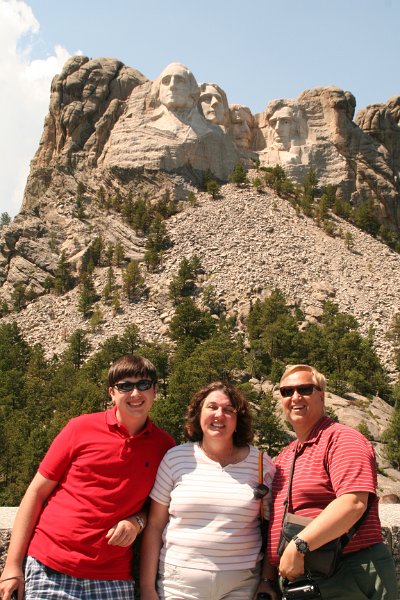 Trip (233).JPG - Kris, Sharon and Ken in front of Mount Rushmore National Memorial